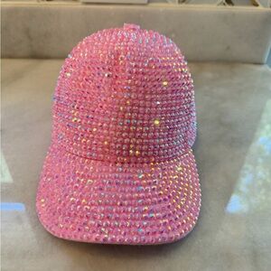 Sparkling rhinestone Pink Cap